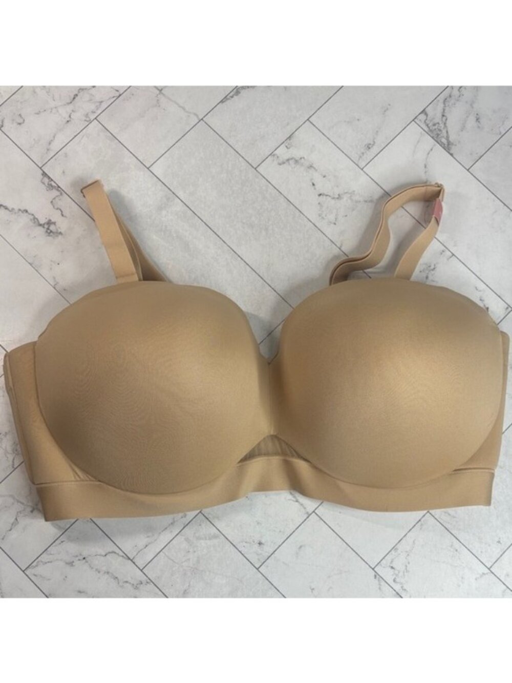 NWT Cacique Lane Bryant Womans Bra Nude Comfort Bliss Strapless UNDERWIRE 40F